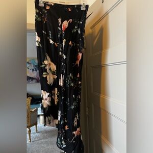 Floral Black Maxi Skirt